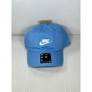 Size M/L Nike Club Cap Sky Blue Billed Hat White Futura Logo FB5368-412 Unisex